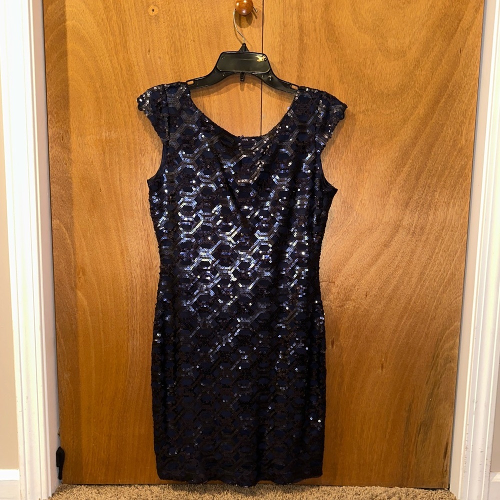 Speechless Blue Sequin Homecoming Dress